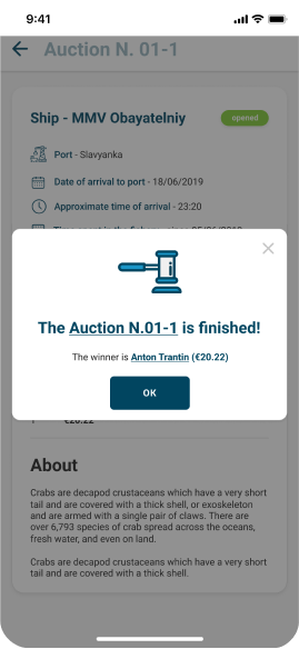 Win at auction